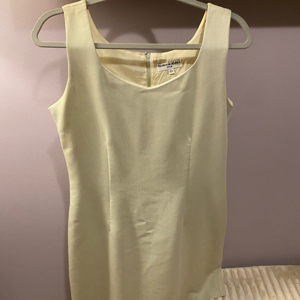 Vintage Patricia Jones Yellow Sleeveless Dress